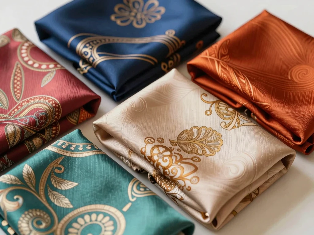 Collectie zijden sjaals